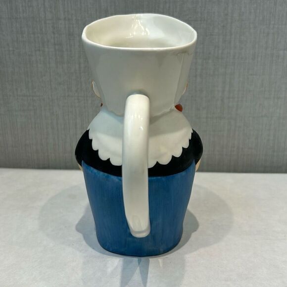 Vintage Toby Jug Creamer Pitcher German Dutch Boy Flowers - Picture 3 of 8